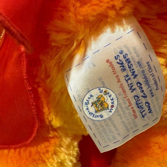 Build a Bear Fall Bright Orange Stuffed Animal with Fairy Costume and Leaf Wings - Picture 5 of 8